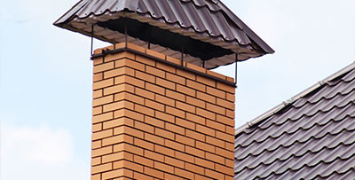 Pre-Fabricated Chimney on home