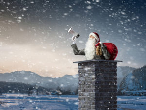 Santa Going Down a Dirty Chimney - Prince Frederick MD - Chesapeake